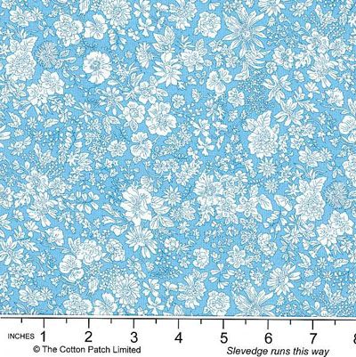 Liberty Emily Belle Fabric: Blue Sky (per 1/4 metre)