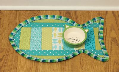 June Tailor Cat Pet Placemat Quilt as You Go PrePrinted Wadding