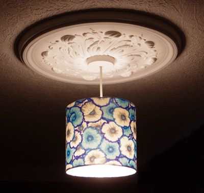 Lampshade Kit 20cm Diameter Round for Hanging or Table Lamp