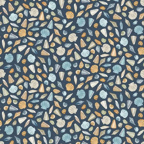 High Tide Fabric: Beachcomber, Dark Blue