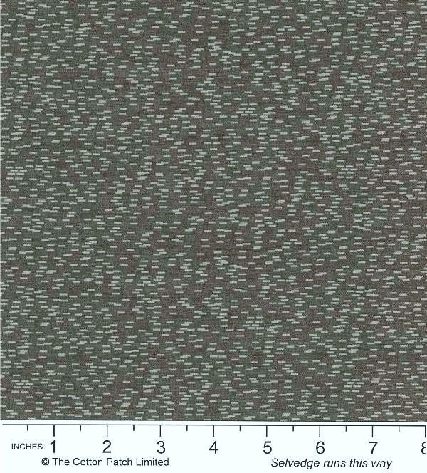 Classic Coordinates Fabric: Dash on Charcoal (per 1/4 metre)