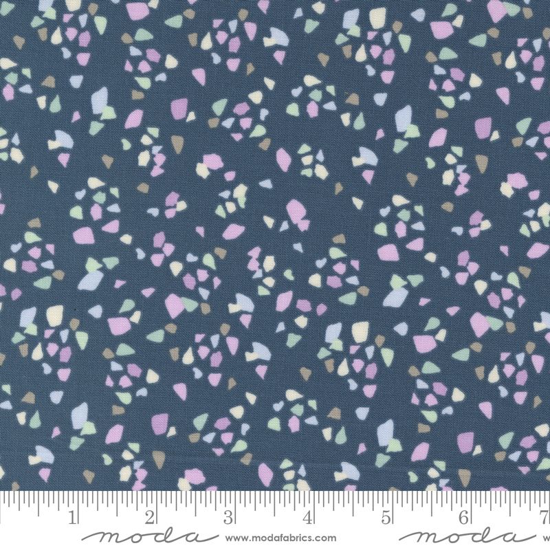 Seaglass Summer fabric: Shimmering Seaglass Blenders, Indigo Sea