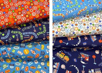 Trains fabric from Michael Miller