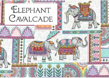 Elephant Cavalcade fabrics by Michael Miller