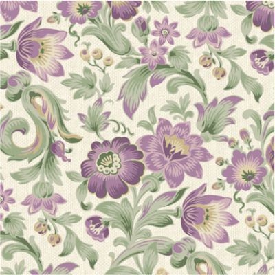 Vivienne fabric: Cream Leaf and Bloom