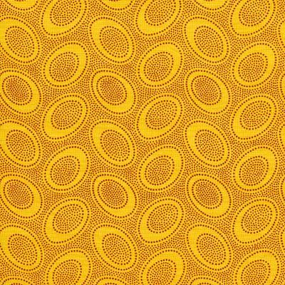 Kaffe Fassett Fabric Aboriginal Dots Gold (per 1/4 metre)