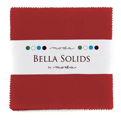 Moda Bella Solids Charm Pack Christmas Red