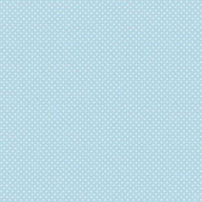 Makower Small Spots Fabric: White Spots Light Blue (per 1/4 metre)