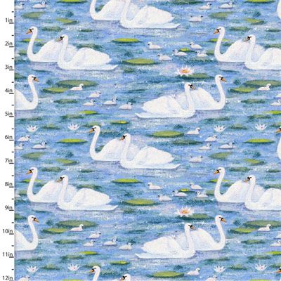 The Secret Garden Fabric: Swan Lake