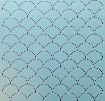 Quilt Stencil  12' Clam Shell Background