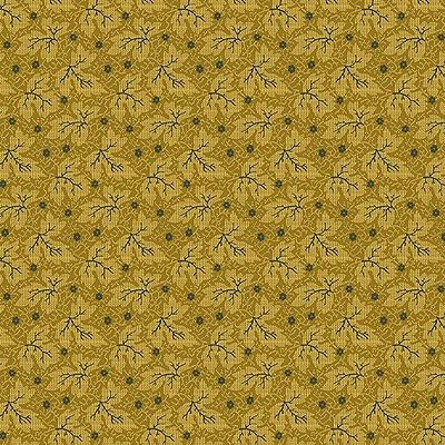 Memories fabric: Tonal leaves Yellow (per 1/4 metre)