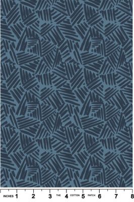 Hajime fabric: Brushstrokes, Dark Blue