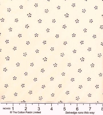 Classic Coordinates Fabric: Ditsy Dash Navy on Off White (per 1/4 metre)