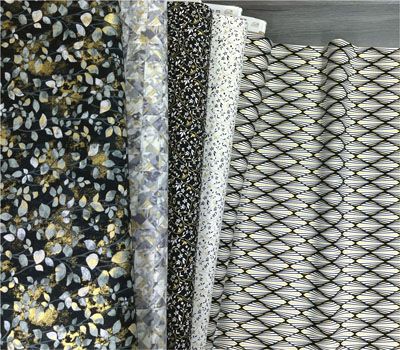 Black White & 24 Karat Fat Quarter Bundle