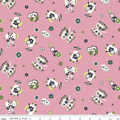 Liberty Carnaby Collection Fabric: Fluttering Floral Pink (per 1/4 metre)