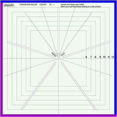 Westalee Ruler Crosshair Square 12.5' 5 Point