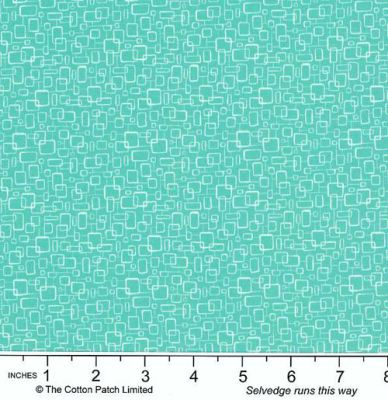 Whimsy Fabric: On the Quad, Light Turquoise