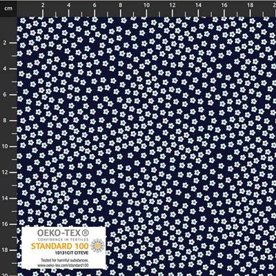 All Small fabrics: Tiny Scattered Flowers Navy