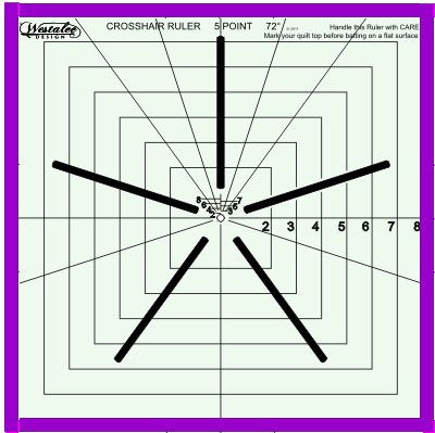 Westalee Ruler Crosshair Square 8.5' 5 Point