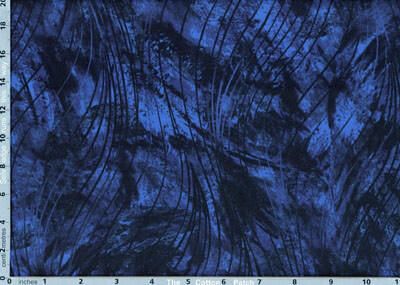 Beautiful Backing: Go With the Flow in Dark Blue (per 1/4 metre)