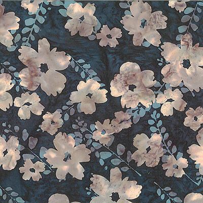 Bali Handpaints: Blooms Navy (per 1/4 metre)