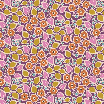 Tilda Pie in the Sky fabric: Topsy Turvy Plum (per 1/4 metre)