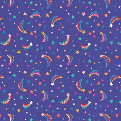 Over The Rainbow fabric: Shooting Stars Blue