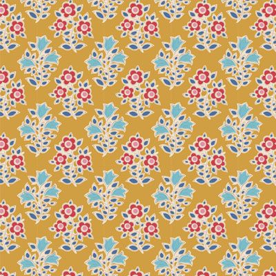 Tilda Jubilee fabric: Farm Flowers Mustard