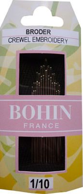 Bohin Embroidery Needles Assorted Sizes 1 to 10