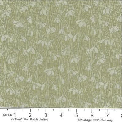 Liberty Snowdrop Spot Fabric: Lichen (per 1/4 metre)