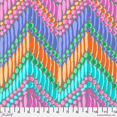 Kaffe Fassett Fabric Beaded Curtain Grey (per 1/4 metre)