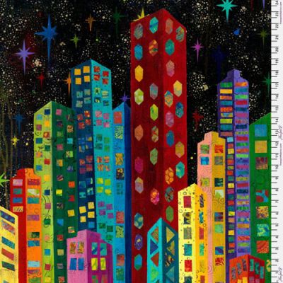 Sue Penn Skylights fabric: Nightlife