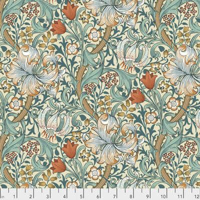 William Morris Standen in Plum: Golden Lily Autumn (per 1/4 metre)