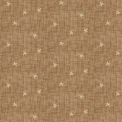 One S1ster Fabrics: Crosshatch Stars Taupe (per 1/4 metre)