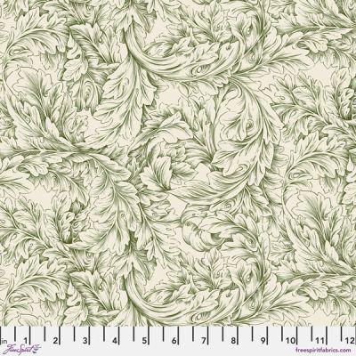 The Cotswold Holiday Collection: Small Acanthus Scroll Green