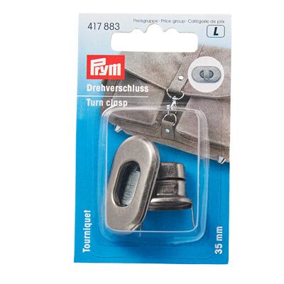 Prym Bag Turn Clasp Antique Silver