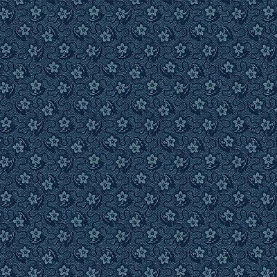 Willow Fabric: Serpentine Indigo (per 1/4 metre)