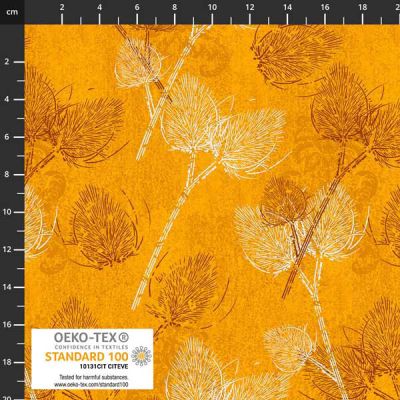 Colour Garden fabrics: Teasels Gold