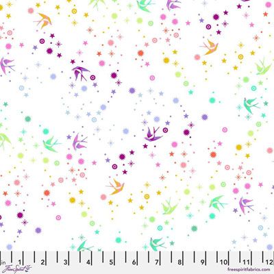 Tula Pink True Colours Fabric: Fairy Dust White