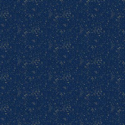 Makower Metallic Linen Texture Fabric Navy (per 1/4 metre)