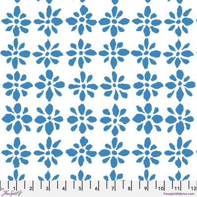 Kaffe Fassett Collective Snow Flower fabric White