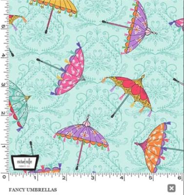 Elephant Cavalcade fabrics: Fancy Umbrellas