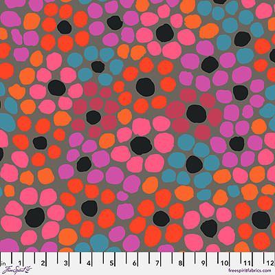 Kaffe Fassett Collective Fabric: Flower Dot Grey (per 1/4 metre)