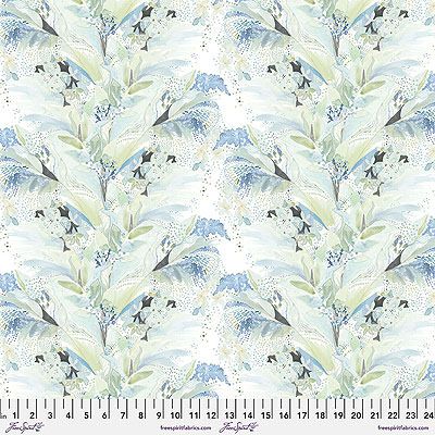 Natural Affinity fabric: I Must Have Flowers Celadon (per 1/4 metre)