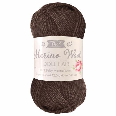 Tilda Doll Hair Yarn: Dark Brown