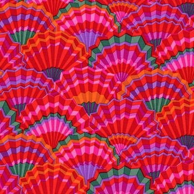 Kaffe Fassett Fabric Paper Fans Red (per 1/4 metre)