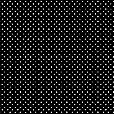 Makower Small Spots Fabric: White Spots Black (per 1/4 metre)