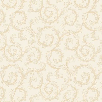 Midnight Meadow fabric: Scroll, Cream