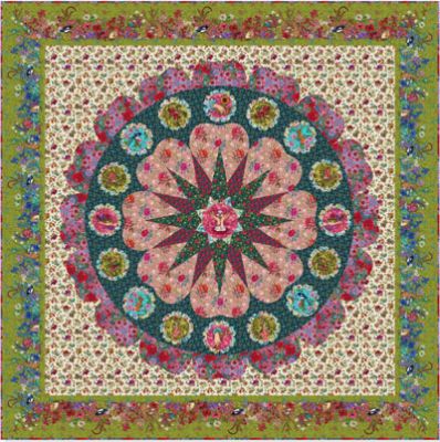 Flower Go Round Quilt Kit  PreOrder