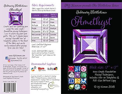 MJ Kinman's The Birthstone Series: Pattern  February Amethyst